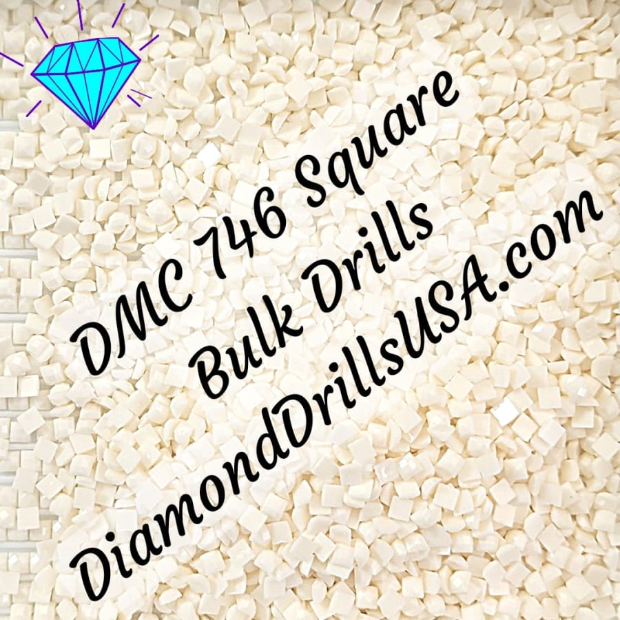 DMC 746 SQUARE 5d Diamond Painting Drills Beads DMC 746 Off