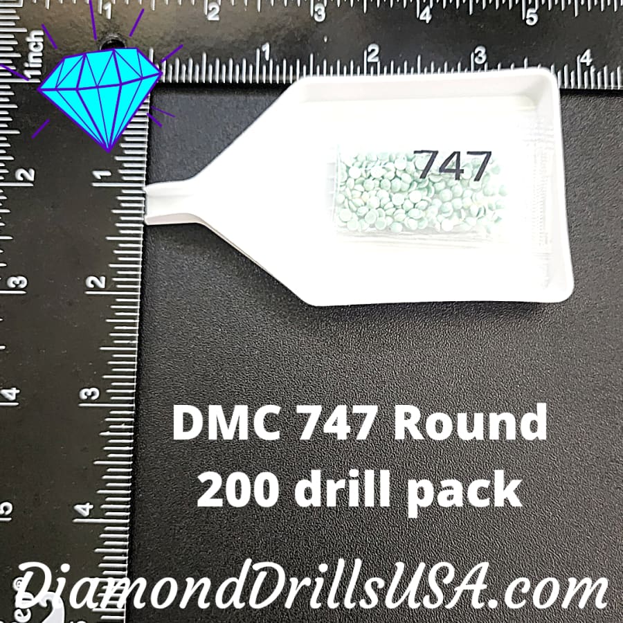 DMC 747 ROUND 5D Diamond Painting Drills Beads DMC 747 Very