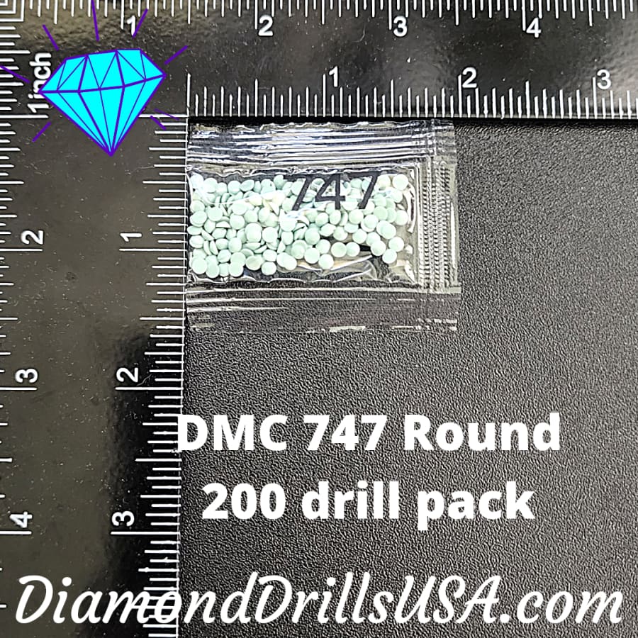 DMC 747 ROUND 5D Diamond Painting Drills Beads DMC 747 Very