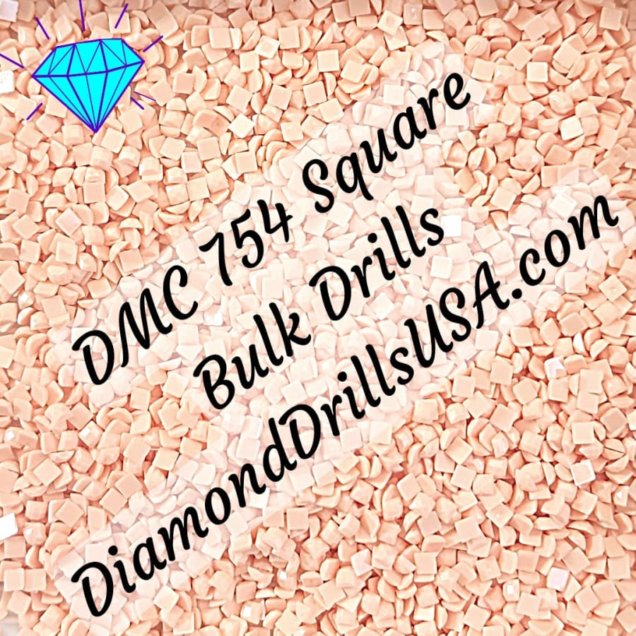 DMC 754 SQUARE 5D Diamond Painting Drills Beads DMC 754