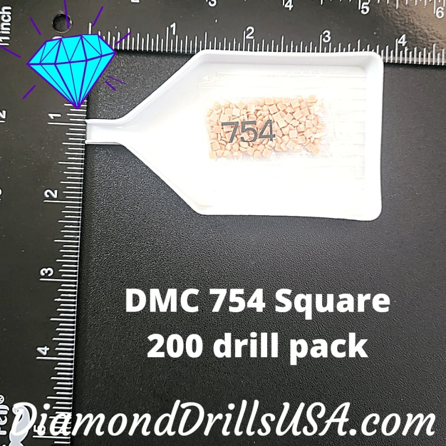 DMC 754 SQUARE 5D Diamond Painting Drills Beads DMC 754
