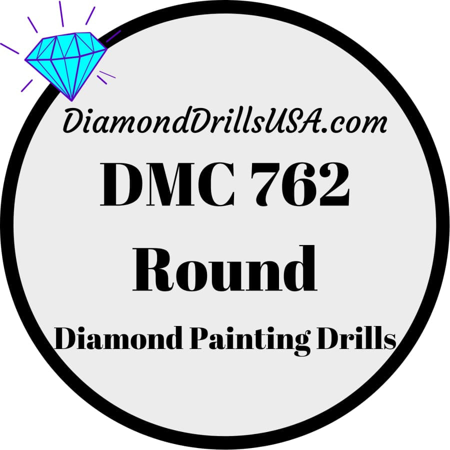 DMC 762 ROUND 5D Diamond Painting Drills Beads DMC 762 Very
