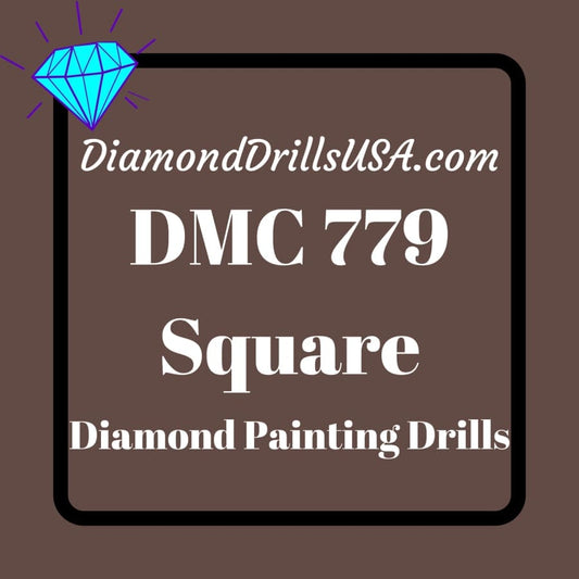 DMC 779 SQUARE 5D Diamond Painting Drills Beads DMC 779 Dark