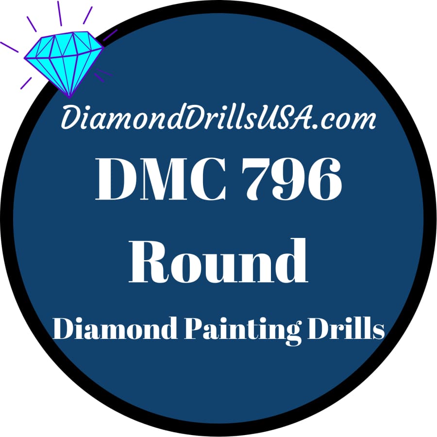 DMC 796 ROUND 5D Diamond Painting Drills Beads DMC 796 Dark