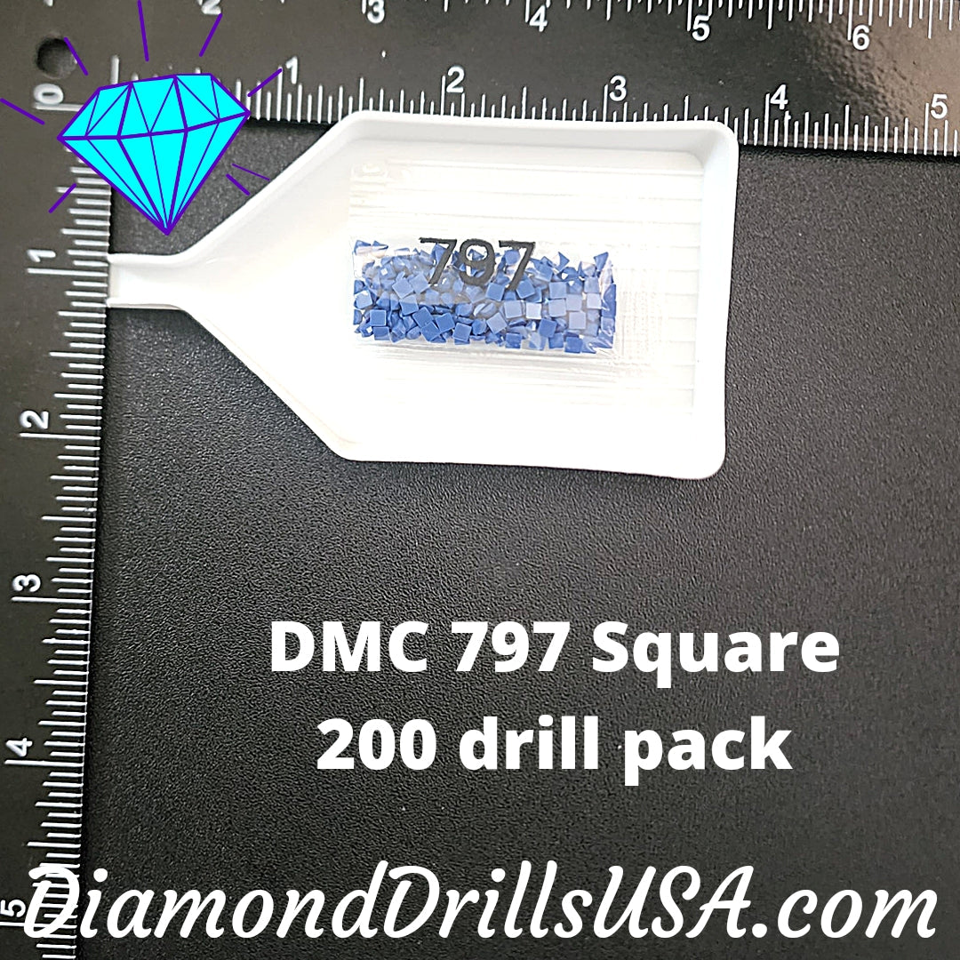 DMC 797 SQUARE 5D Diamond Painting Drills Beads DMC 797