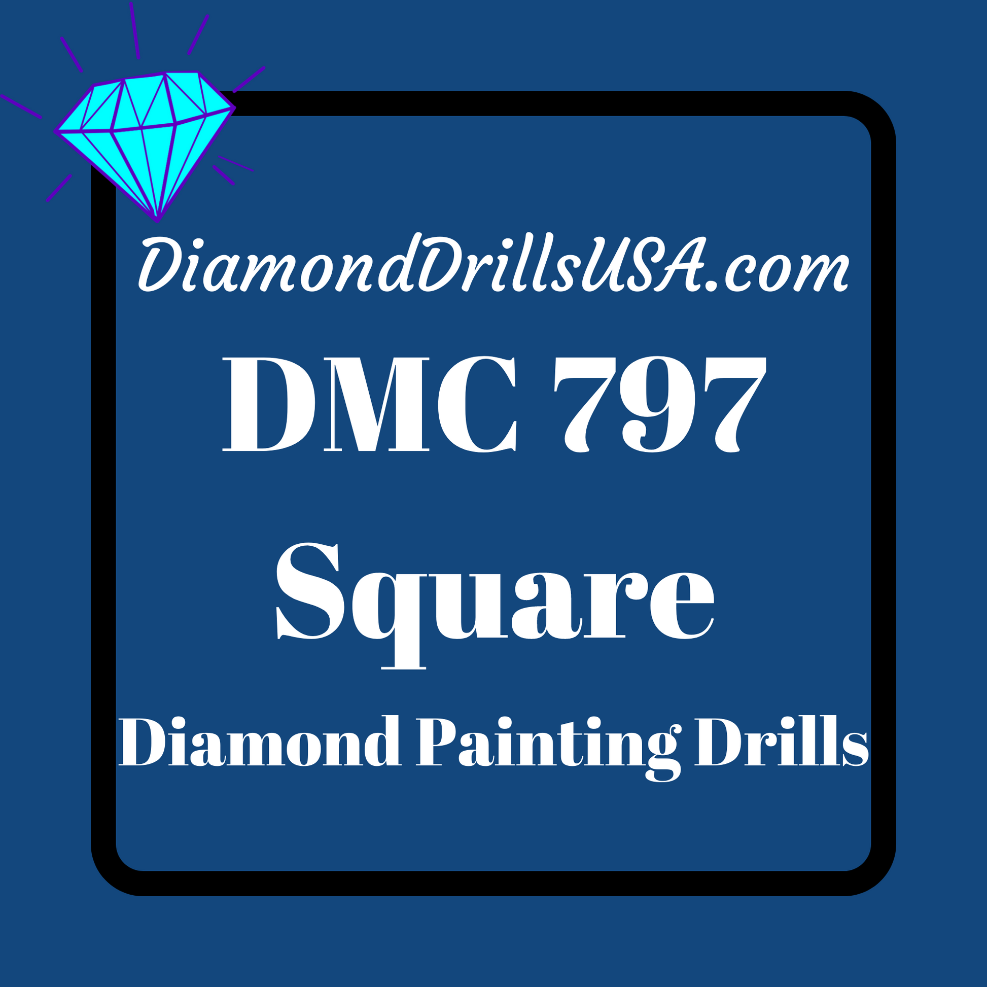 DMC 797 SQUARE 5D Diamond Painting Drills Beads DMC 797