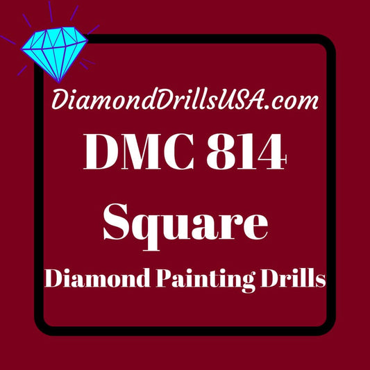 DMC 814 SQUARE 5D Diamond Painting Drills Beads DMC 814 Dark