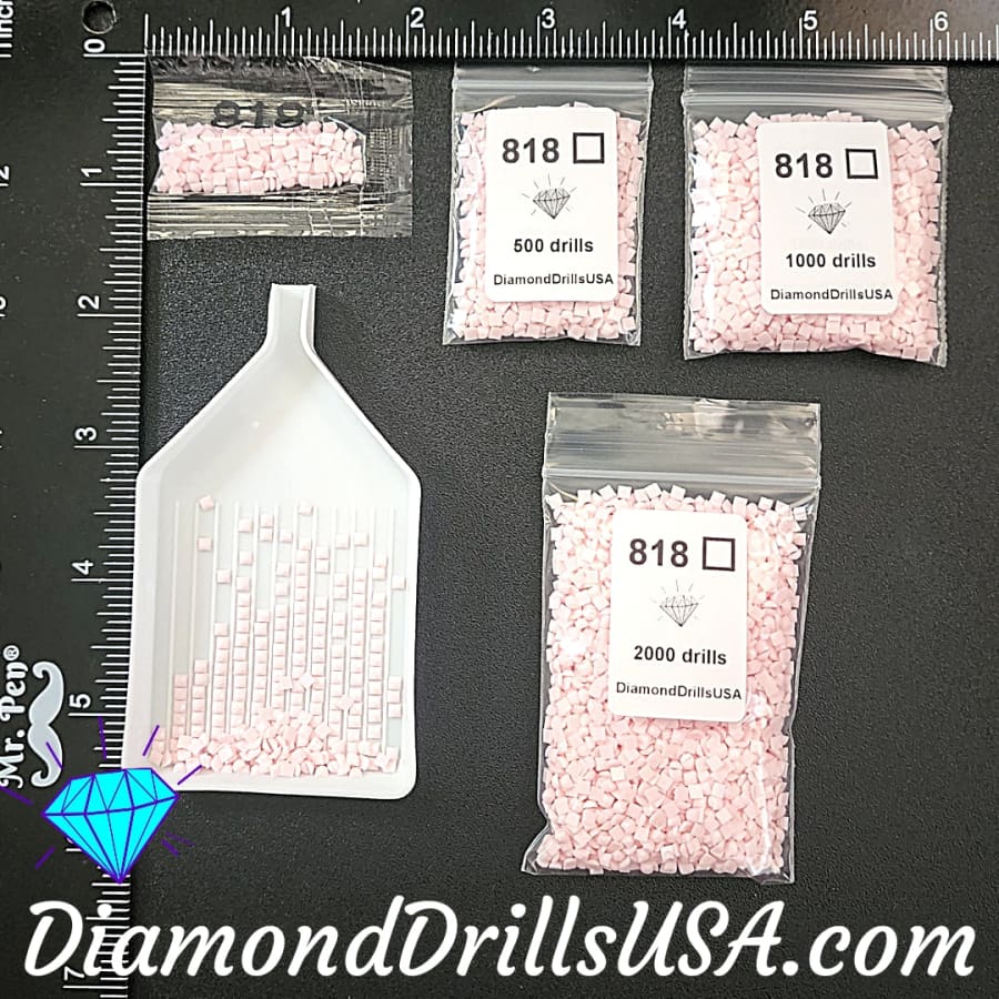 DMC 818 SQUARE 5D Diamond Painting Drills Beads DMC 818 Baby