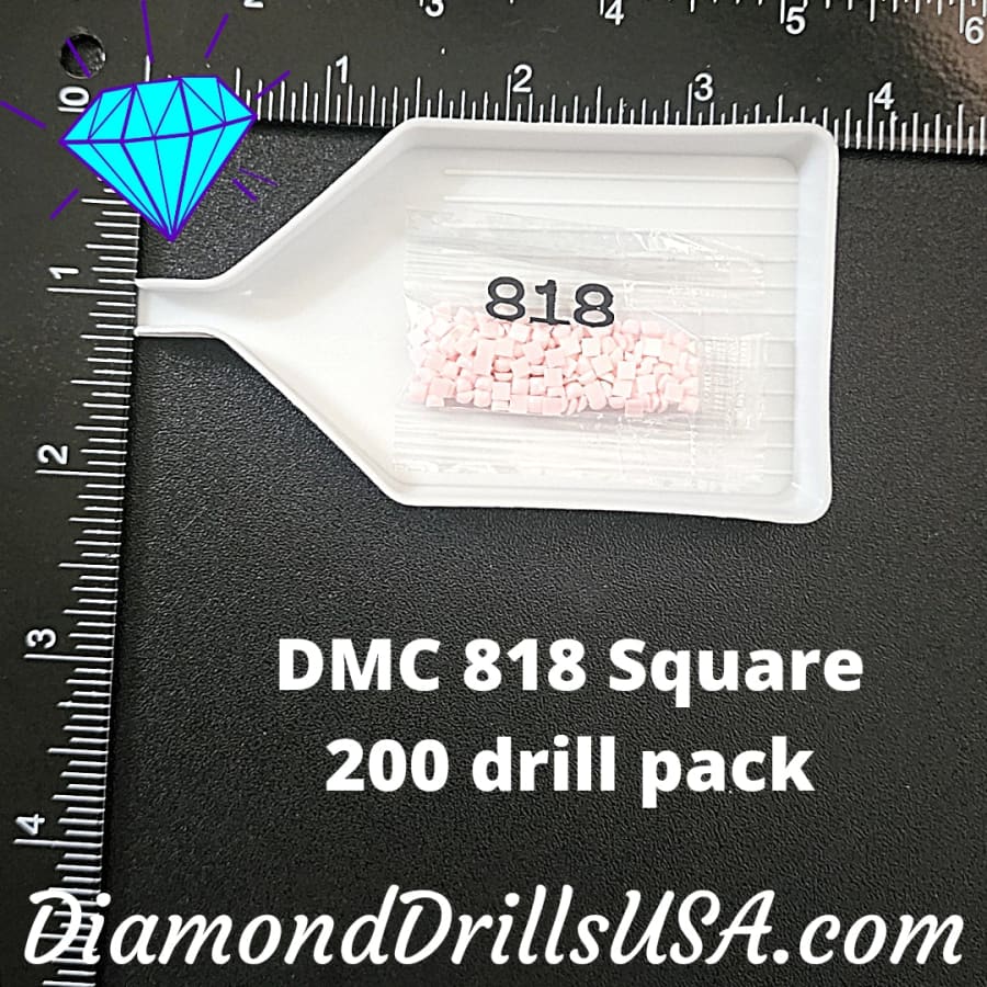 DMC 818 SQUARE 5D Diamond Painting Drills Beads DMC 818 Baby