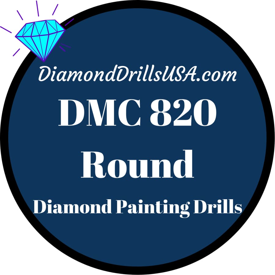 DMC 820 ROUND 5D Diamond Painting Drills Beads DMC 820 Very