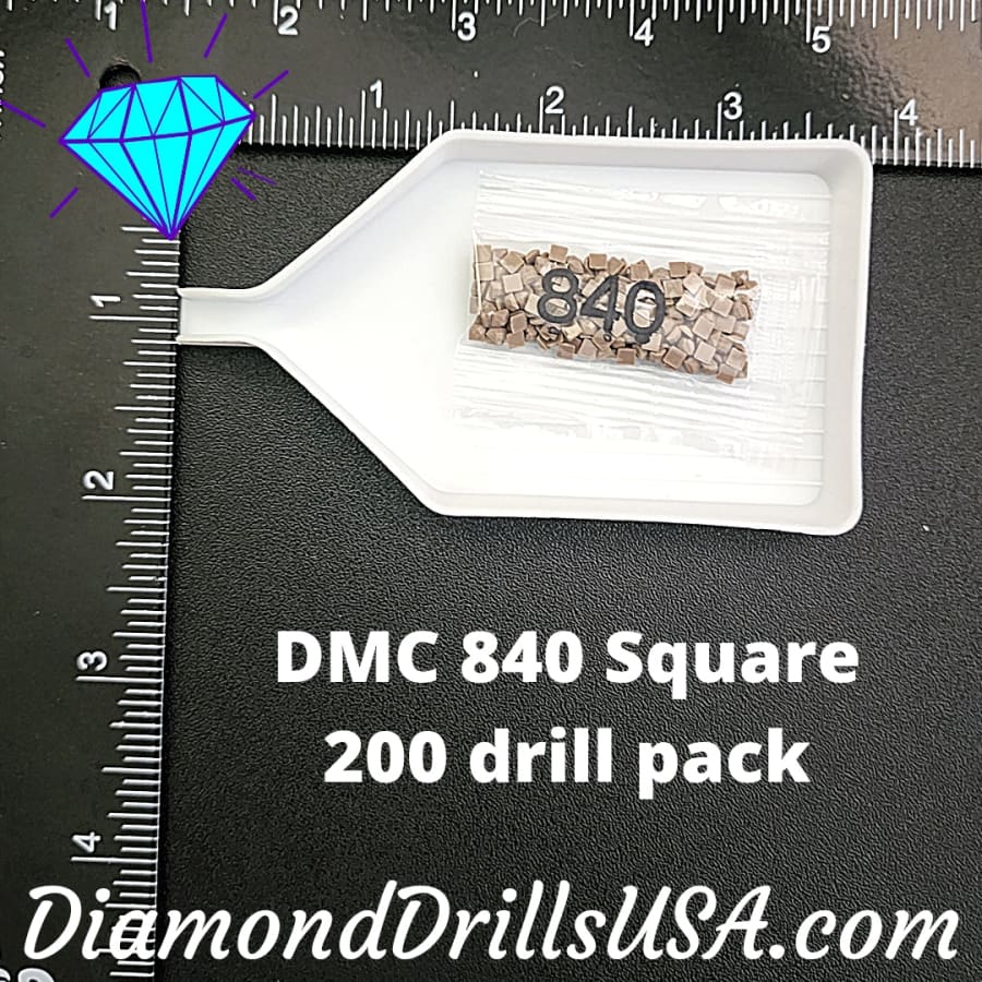 DMC 840 SQUARE 5D Diamond Painting Drills Beads DMC 840
