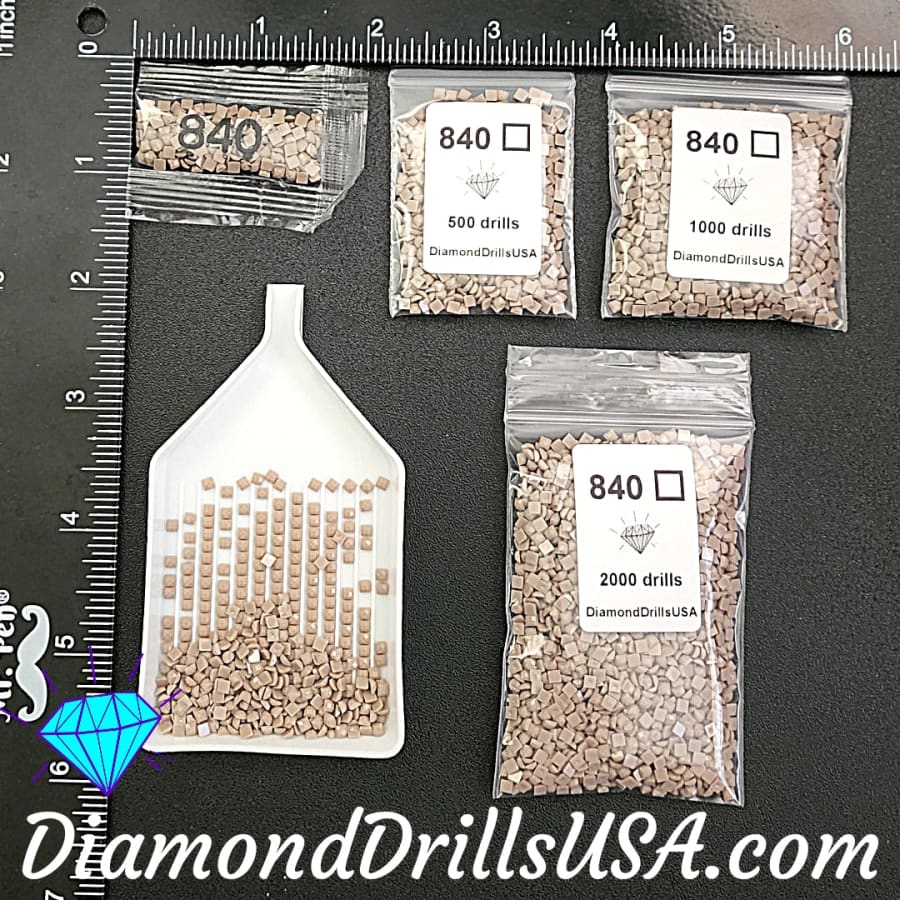 DMC 840 SQUARE 5D Diamond Painting Drills Beads DMC 840