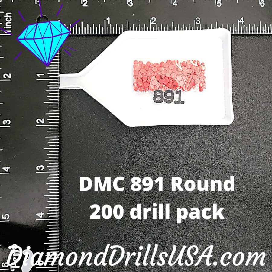 DMC 891 ROUND 5D Diamond Painting Drills Beads DMC 891 Dark