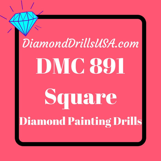 DMC 891 SQUARE 5D Diamond Painting Drills Beads DMC 891 Dark