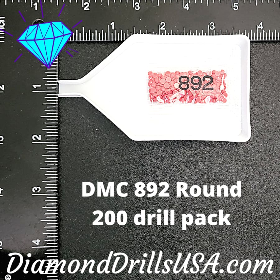DMC 892 ROUND 5D Diamond Painting Drills Beads DMC 892