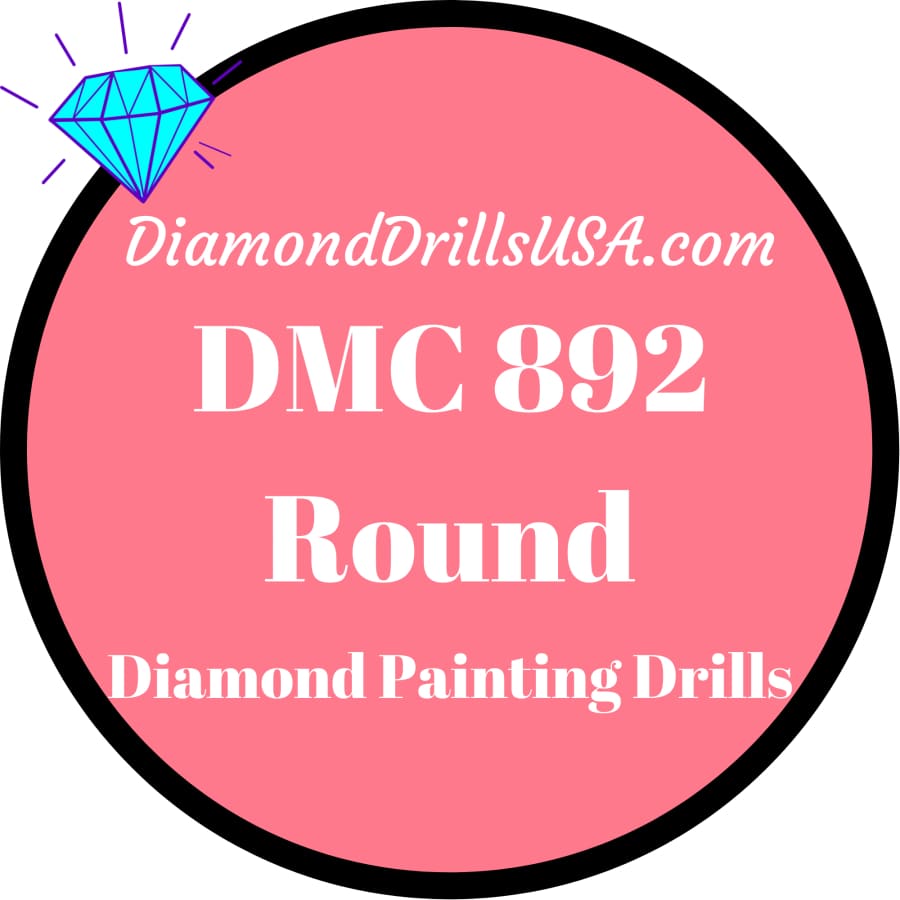 DMC 892 ROUND 5D Diamond Painting Drills Beads DMC 892