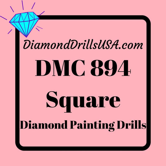 DMC 894 SQUARE 5D Diamond Painting Drills Beads DMC 894 Very