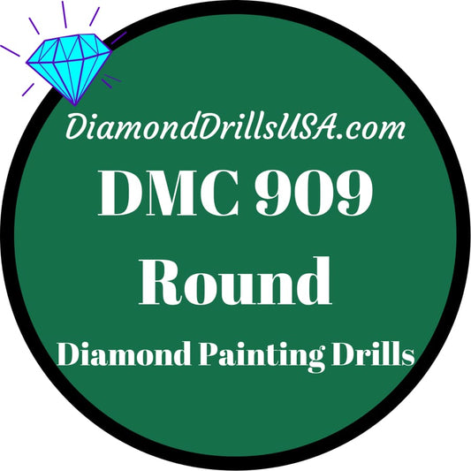 DMC 909 ROUND 5D Diamond Painting Drills Beads DMC 909 Very