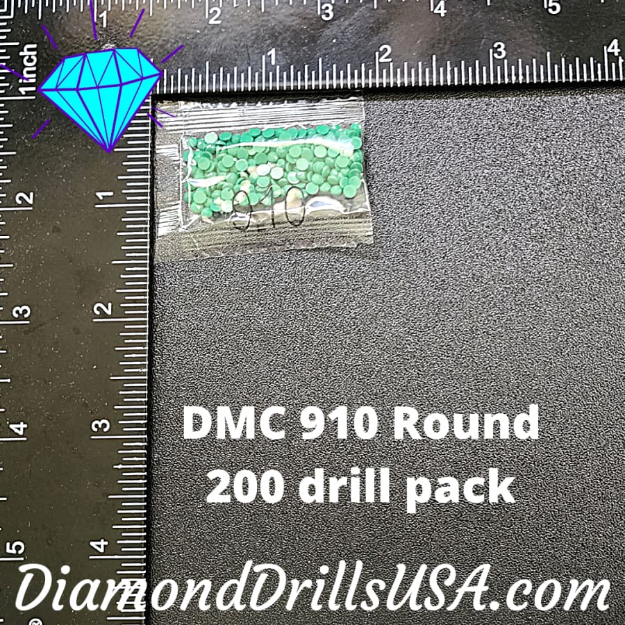 DMC 910 ROUND 5D Diamond Painting Drills Beads DMC 910 Dark