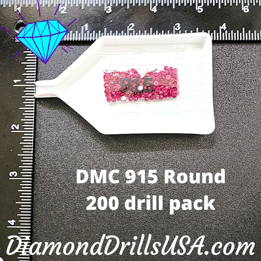 DMC 915 ROUND 5D Diamond Painting Drills Beads DMC 915 Dark