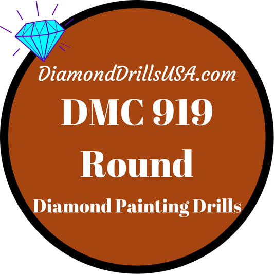 DMC 919 ROUND 5D Diamond Painting Drills Beads DMC 919 Red 