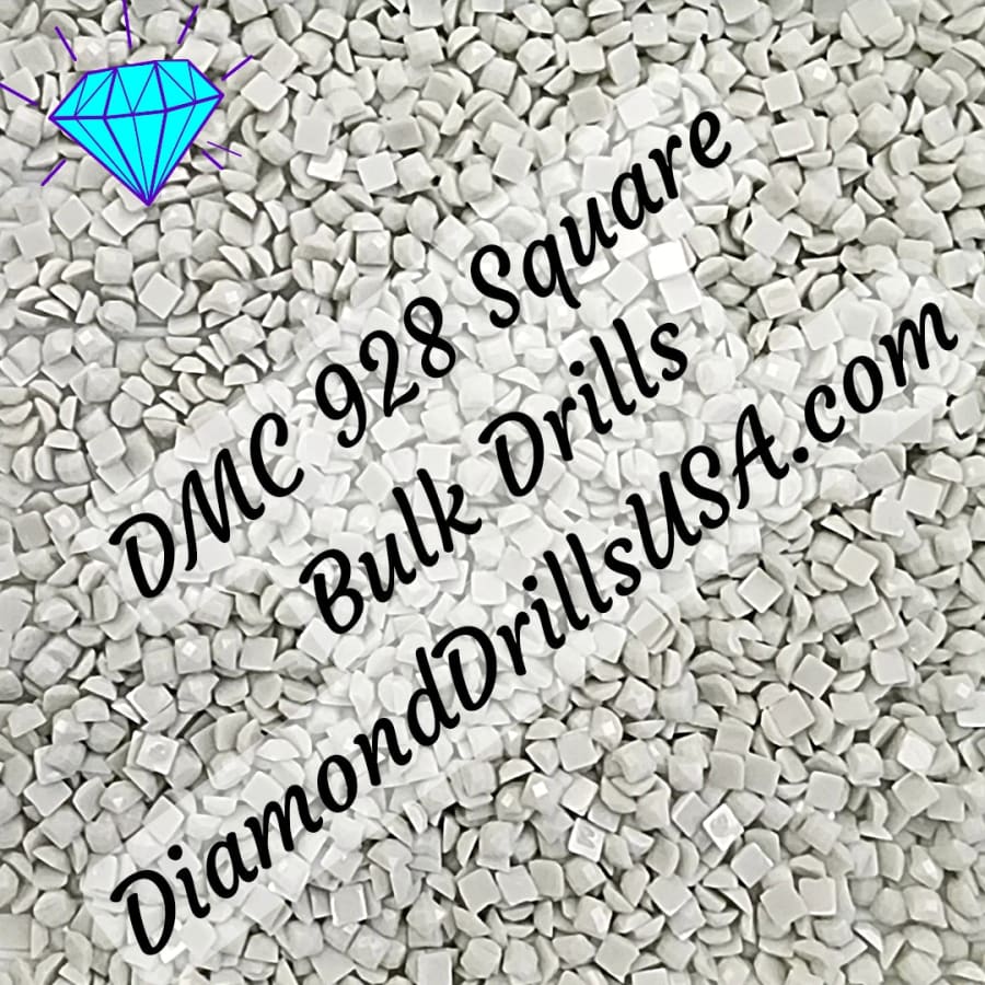 DMC 928 SQUARE 5D Diamond Painting Drills DMC 928 Very Light