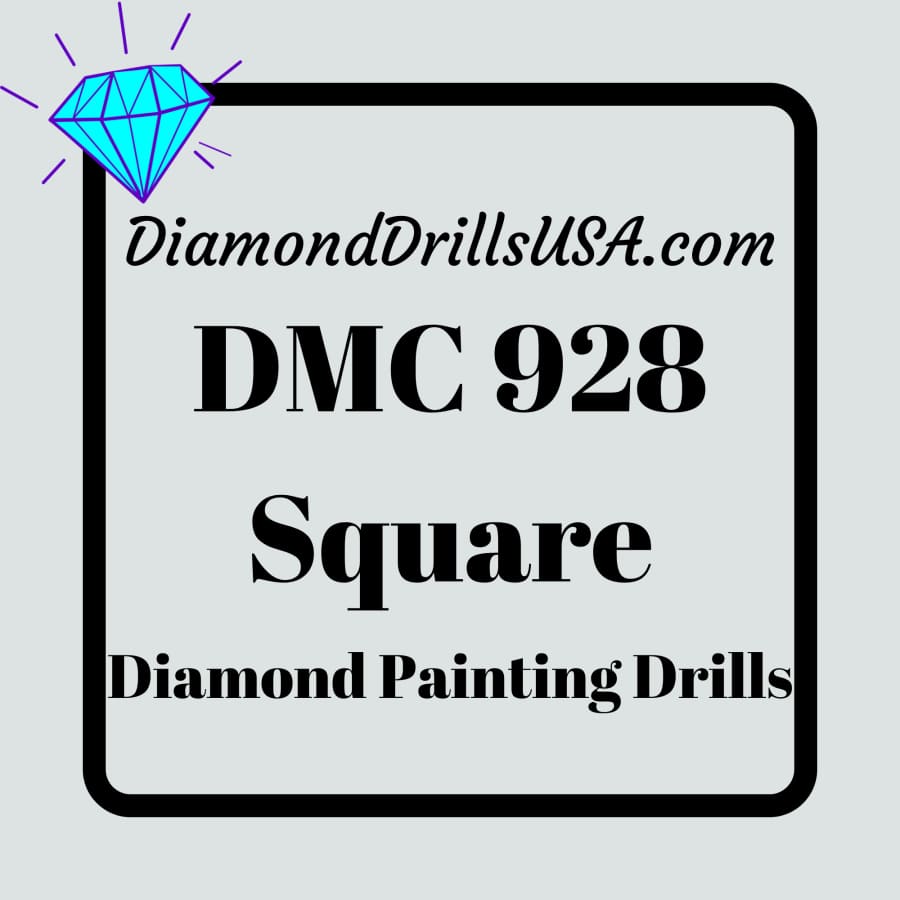 DMC 928 SQUARE 5D Diamond Painting Drills DMC 928 Very Light