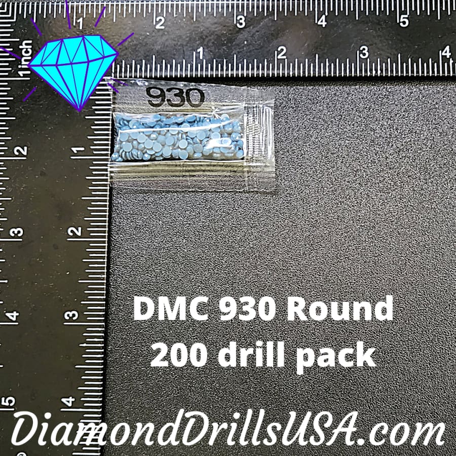 DMC 930 ROUND 5D Diamond Painting Drills Beads DMC 930 Dark