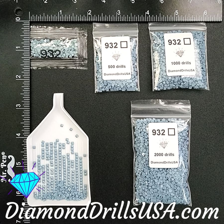 DMC 932 SQUARE 5D Diamond Painting Drills Beads DMC 932