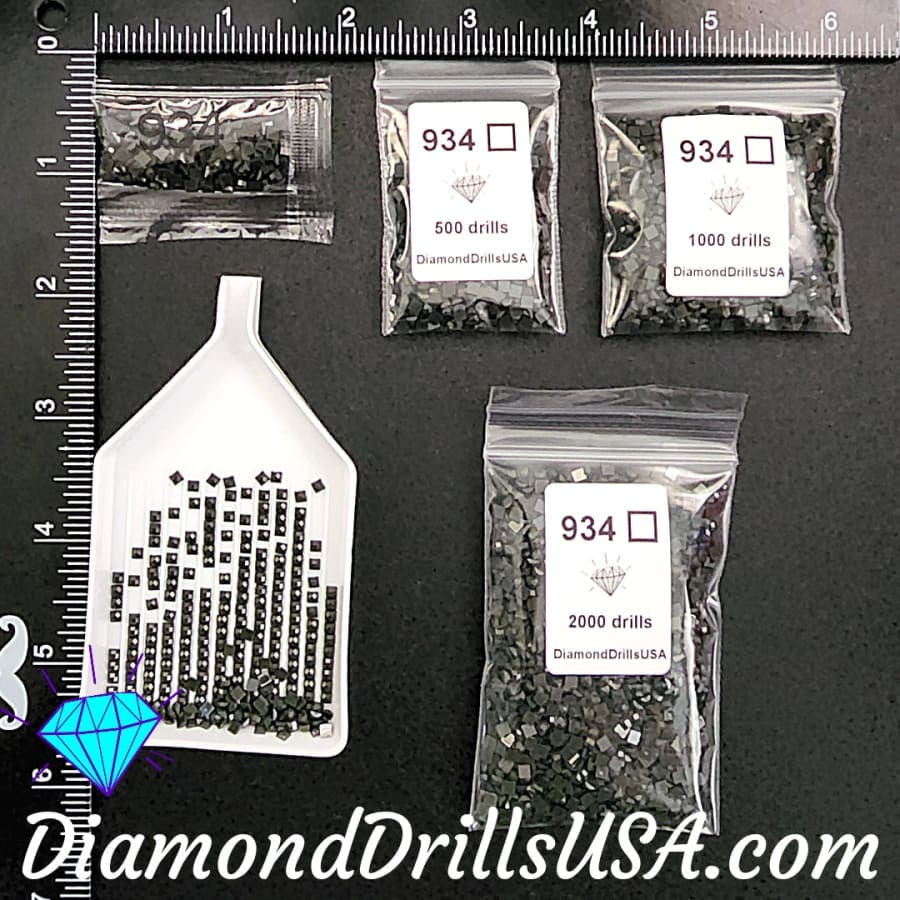 DMC 934 SQUARE 5D Diamond Painting Drills Beads DMC 934