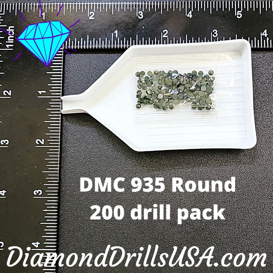 DMC 935 ROUND 5D Diamond Painting Drills Beads DMC 935 Dark