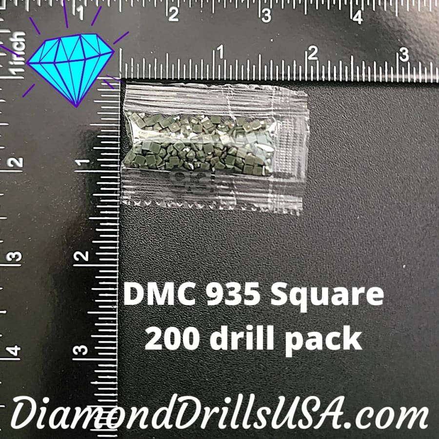 DMC 935 SQUARE 5D Diamond Painting Drills Beads DMC 935 Dark