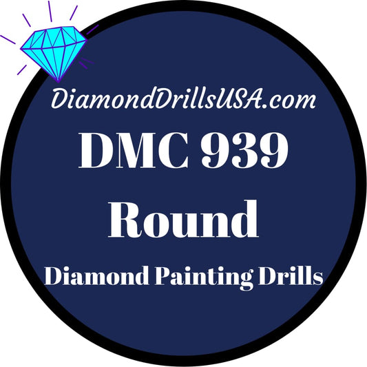 DMC 939 ROUND 5D Diamond Painting Drills Beads DMC 939 Very