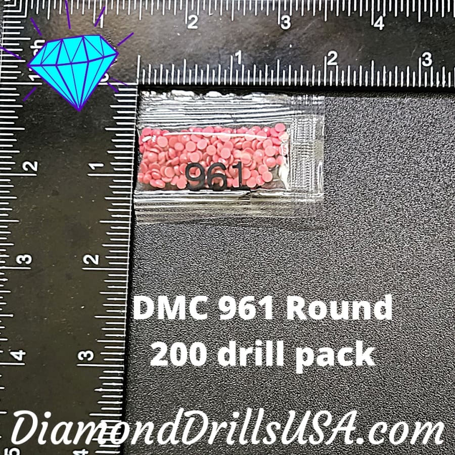 DMC 961 ROUND 5D Diamond Painting Drills Beads DMC 961 Dark