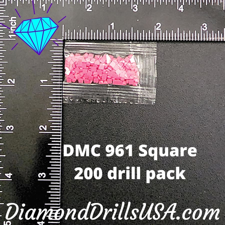 DMC 961 SQUARE 5D Diamond Painting Drills Beads DMC 961 Dark