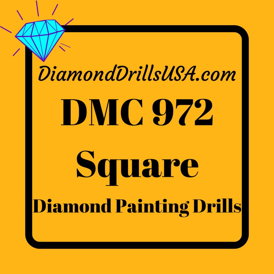 DMC 972 SQUARE 5D Diamond Painting Drills Beads DMC 972 Deep