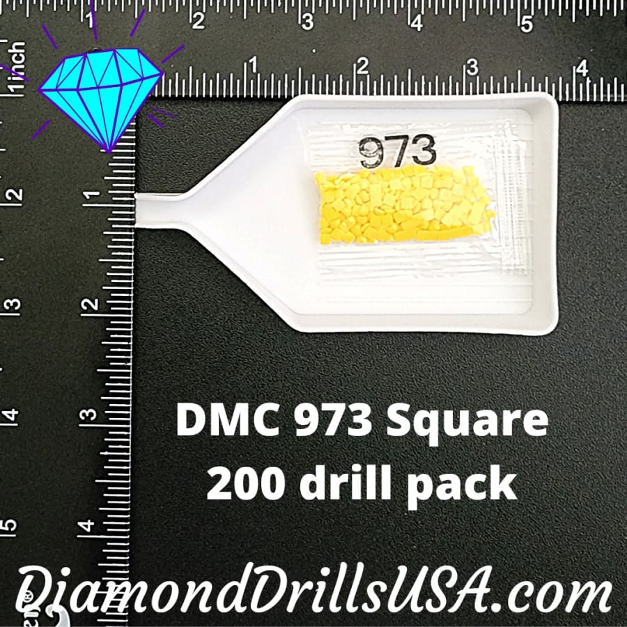 DMC 973 SQUARE 5D Diamond Painting Drills Beads DMC 973