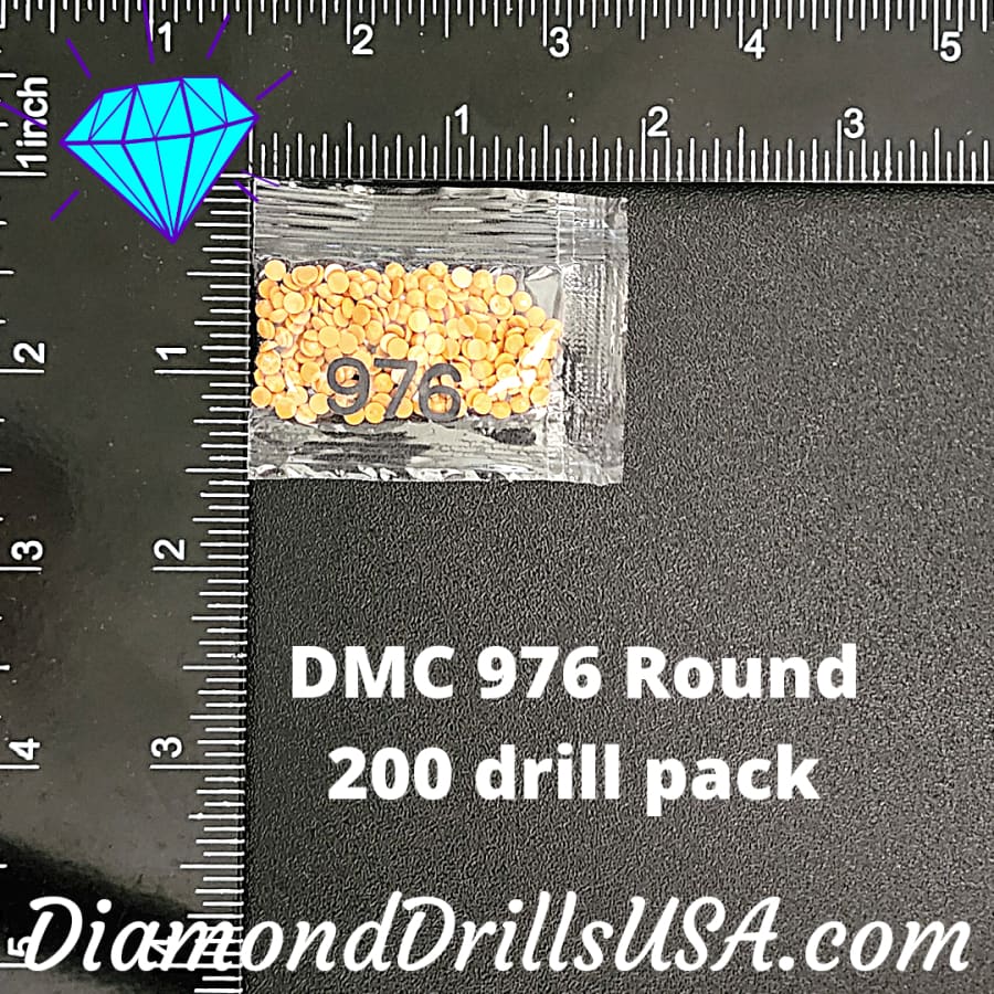 DMC 976 ROUND 5D Diamond Painting Drills Beads DMC 976