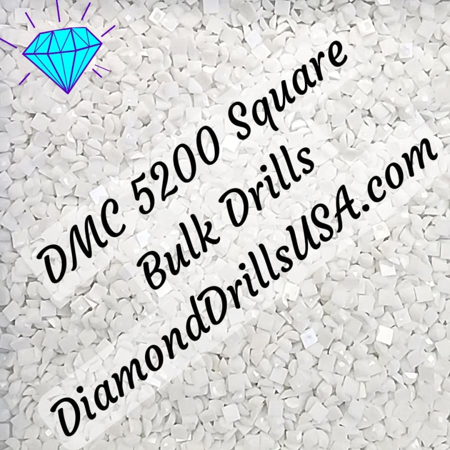 DMC B5200 SQUARE 5D Diamond Painting Drills Beads DMC 5200
