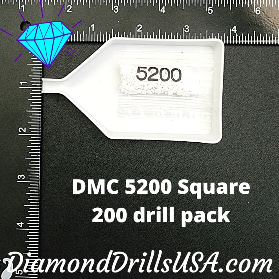 DMC B5200 SQUARE 5D Diamond Painting Drills Beads DMC 5200