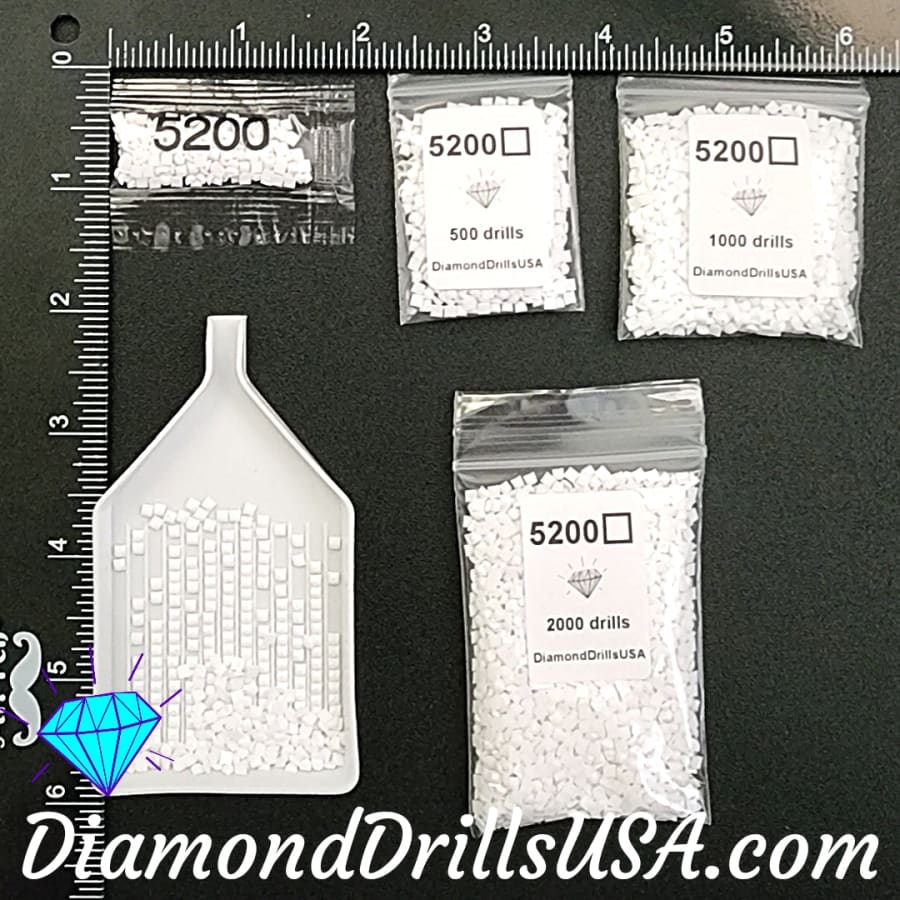 DMC B5200 SQUARE 5D Diamond Painting Drills Beads DMC 5200