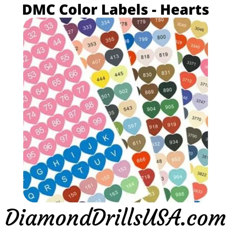 1 Set Color Number Labels Diamond Painting Accessories Tools DMC