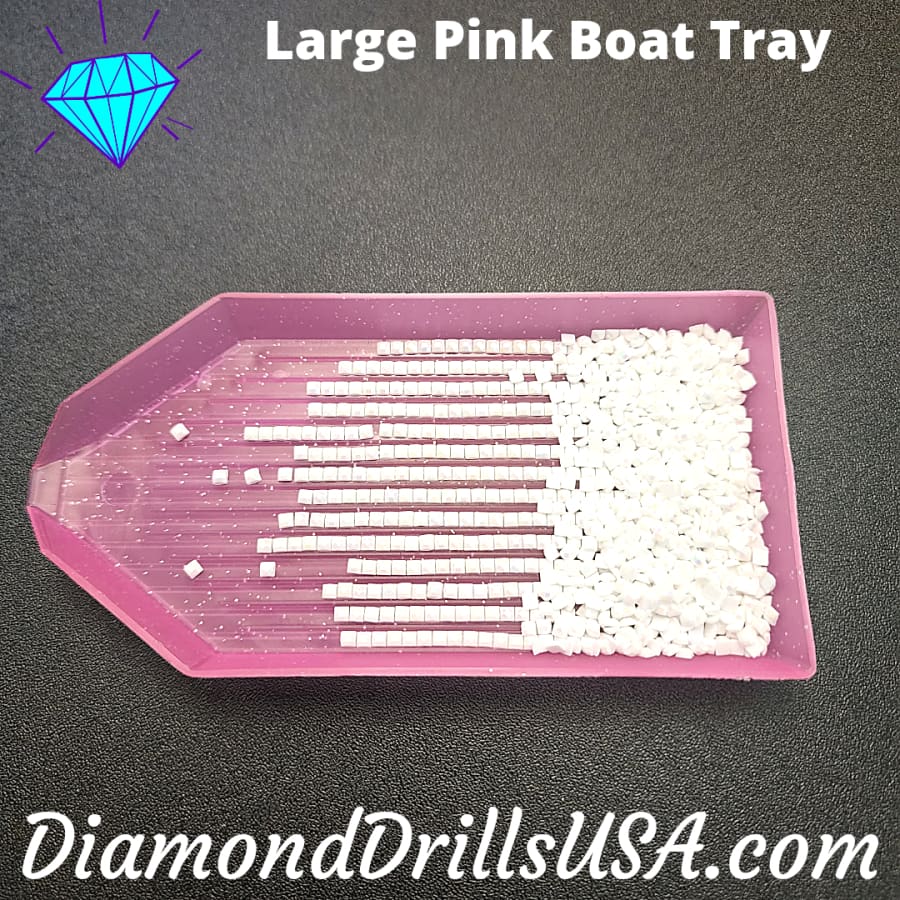 Large Pink Glitter Boat-style Drill Tray Diamond Painting -