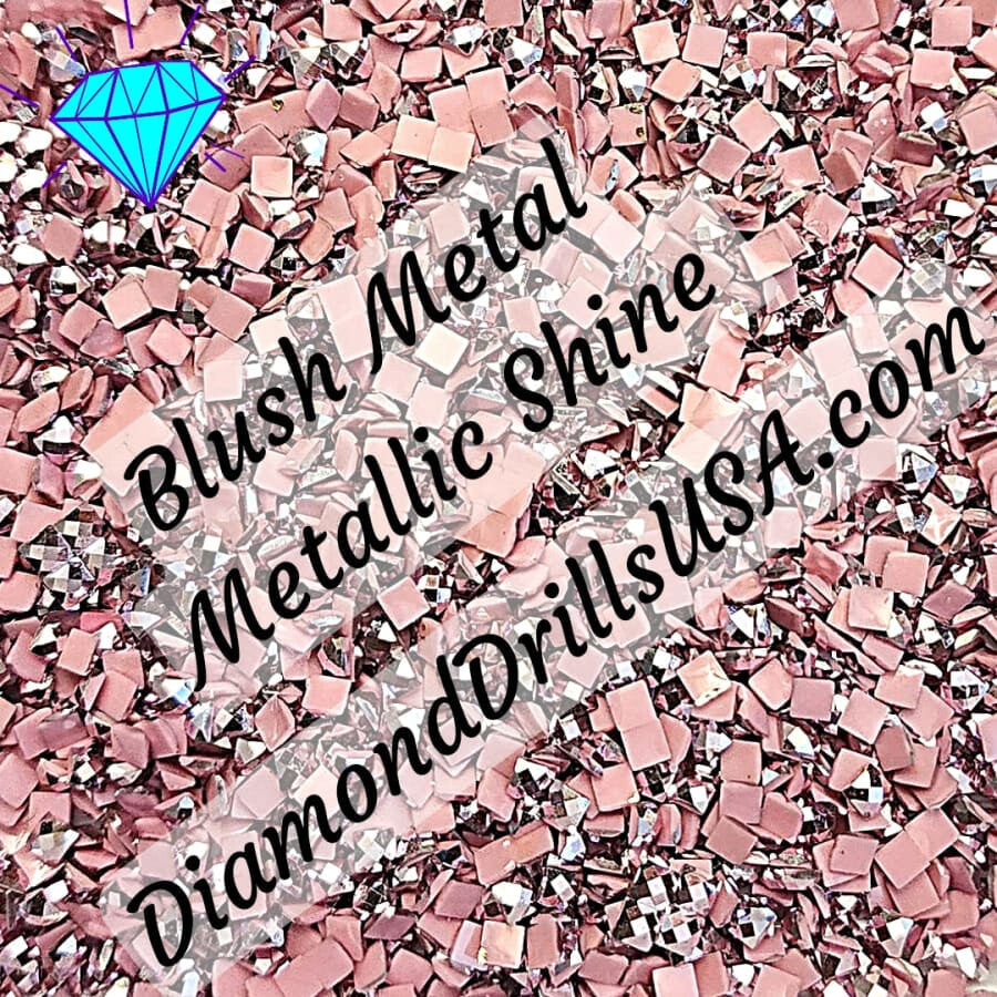 Metallic Blush SQUARE Diamond Painting Drills Metal Finish