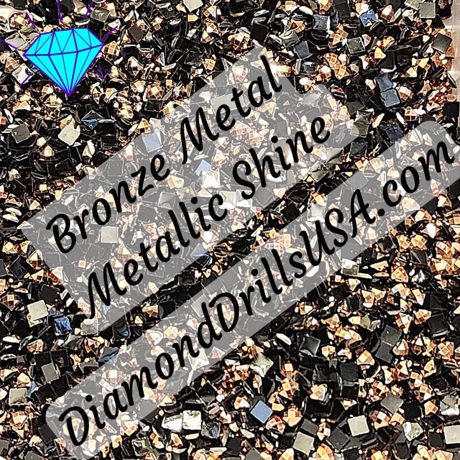 Metallic Bronze SQUARE Diamond Painting Drills Metal Finish