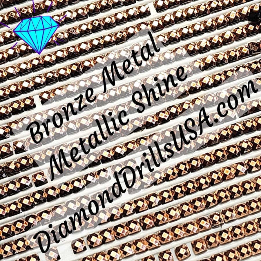 Metallic Bronze SQUARE Diamond Painting Drills Metal Finish