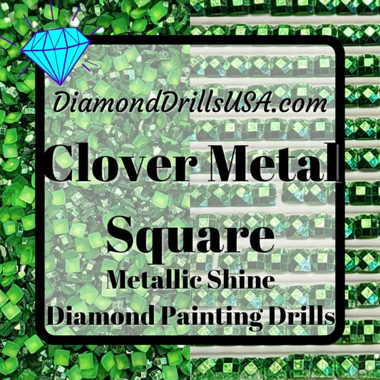 Metallic Clover SQUARE Diamond Painting Drills Metal Finish