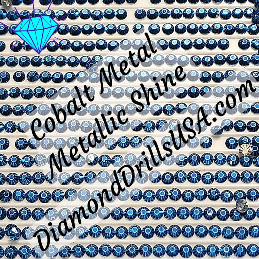 Metallic Cobalt ROUND Diamond Painting Drills Metal Finish