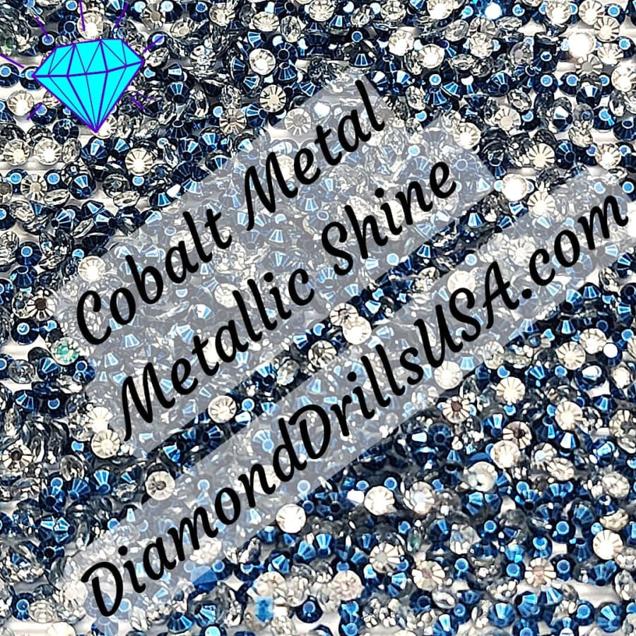Metallic Cobalt ROUND Diamond Painting Drills Metal Finish