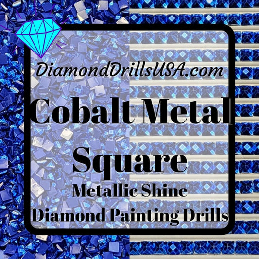 Metallic Cobalt SQUARE Diamond Painting Drills Metal Finish